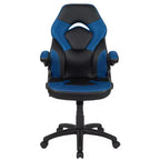 BlackArc High Back Gaming Chair with Faux Leather Upholstery, Height Adjustable Swivel Seat & Padded Flip-Up Arms