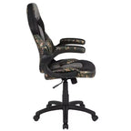 BlackArc High Back Gaming Chair with Faux Leather Upholstery, Height Adjustable Swivel Seat & Padded Flip-Up Arms