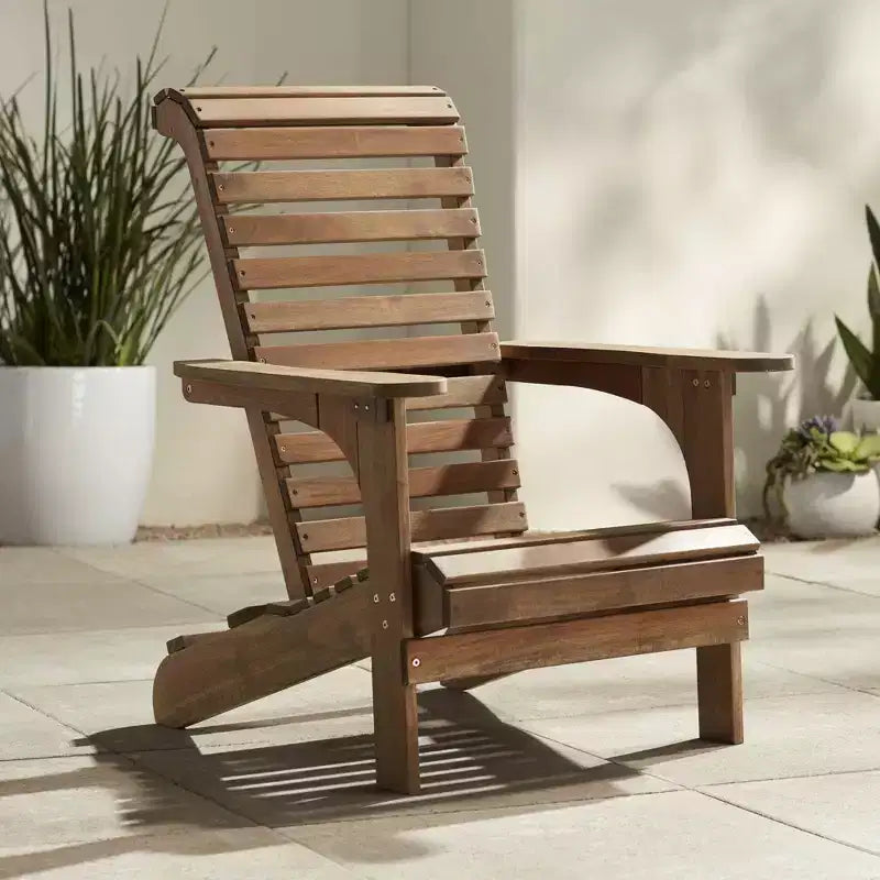 Teal Island Designs Kenneth Natural Wood Adirondack Chairs Set of 2
