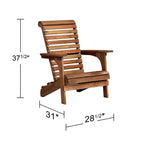 Teal Island Designs Kenneth Natural Wood Adirondack Chairs Set of 2