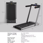Tapis roulant pieghevole 2 in 1 Costway 2.25HP con doppio display a LED argento/nero/blu