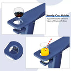 Costway 2PCS Patio Adirondack Chair Weather Resistant Garden Deck W/Cup Holder White\Black\Grey\Turquoise\Navy\Red