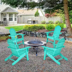 Costway 2PCS Patio Adirondack Chair Weather Resistant Garden Deck W/Cup Holder White\Black\Grey\Turquoise\Navy\Red