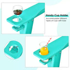 Costway 2PCS Patio Adirondack Chair Weather Resistant Garden Deck W/Cup Holder White\Black\Grey\Turquoise\Navy\Red