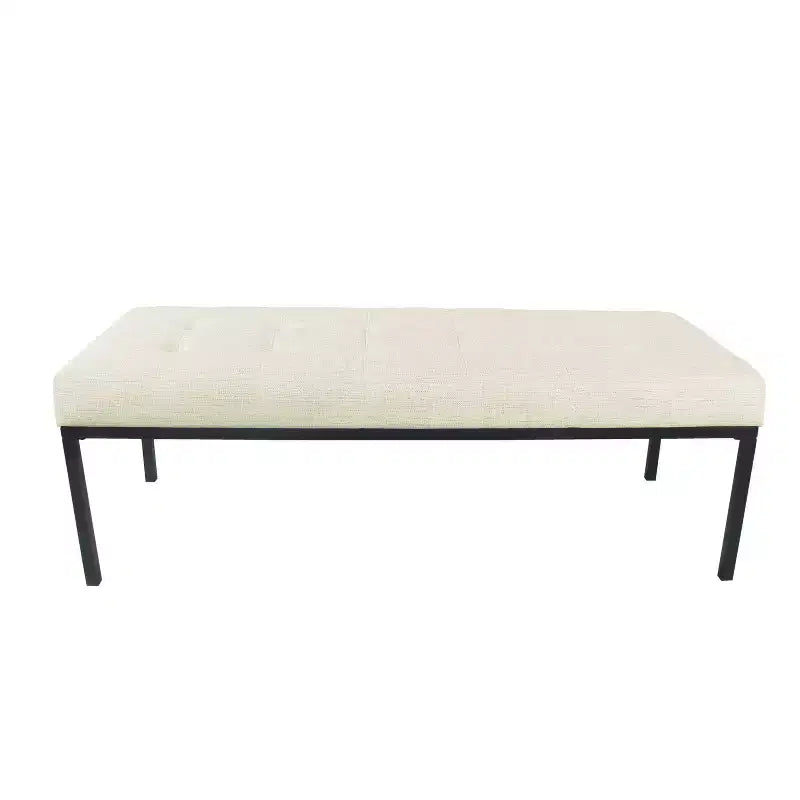 Tufted Metal Bench - HomePop