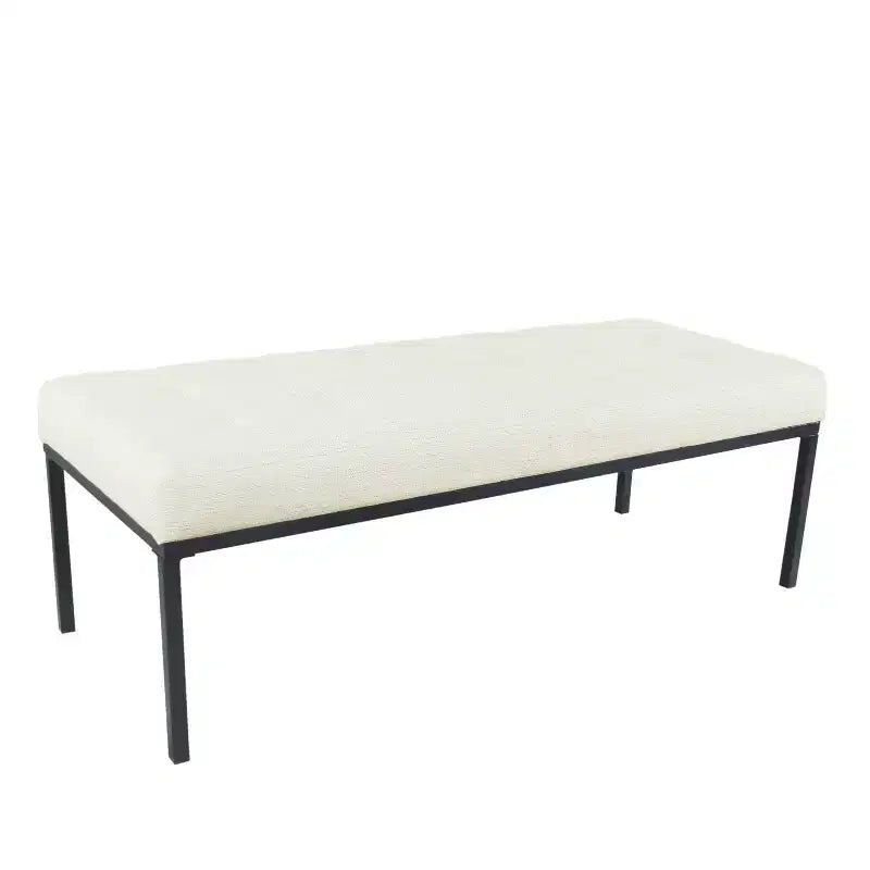 Tufted Metal Bench - HomePop