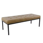 Tufted Metal Bench - HomePop