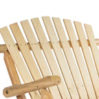 Sedia a dondolo Outsunny Adirondack da esterno con design a doghe in legno, dondolo a 2 posti in legno per patio con schienale alto per prato e giardino