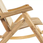 Sedia a dondolo Outsunny Adirondack da esterno con design a doghe in legno, dondolo a 2 posti in legno per patio con schienale alto per prato e giardino