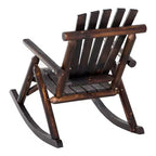 Outsunny Sedia a Dondolo in Legno, Dondolo da Portico per Interni ed Esterni con Design a Doghe, Schienale Alto per Giardino, Cortile