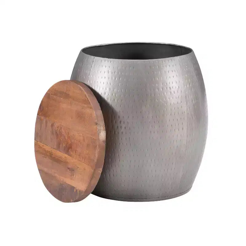 Beaton Drum Side Table with Storage - Powell Company