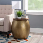 Beaton Drum Side Table with Storage - Powell Company