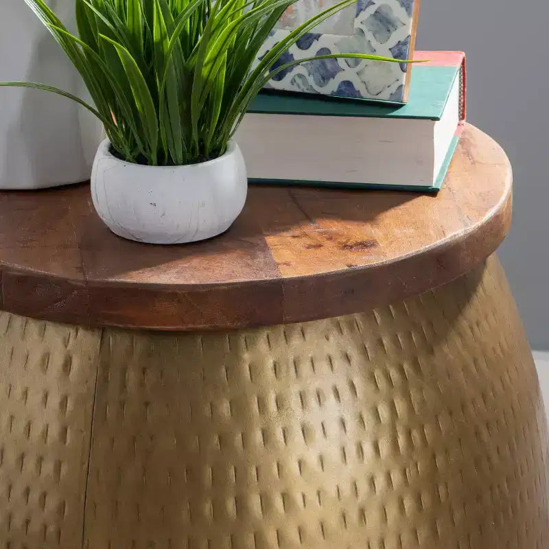 Beaton Drum Side Table with Storage - Powell Company