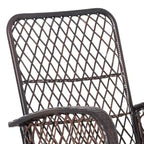 Outsunny Outdoor Wicker Rocking Chair, Patio PE Rattan Recliner Rocker Chair with Soft Cushion, for Garden Backyard Porch