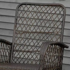 Outsunny Outdoor Wicker Rocking Chair, Patio PE Rattan Recliner Rocker Chair with Soft Cushion, for Garden Backyard Porch