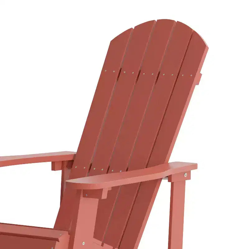 Flash Furniture Savannah All-Weather Poly Resin Wood Adirondack Rocking Chair with Rust Resistant Stainless Steel Hardware