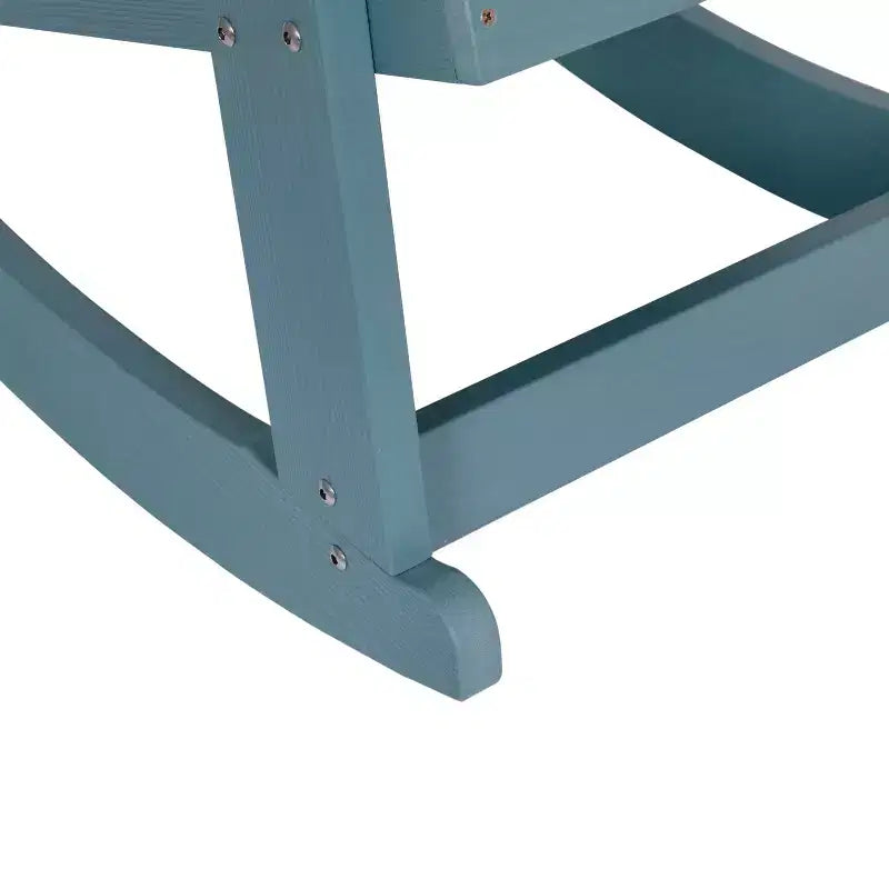 Flash Furniture Savannah All-Weather Poly Resin Wood Adirondack Rocking Chair with Rust Resistant Stainless Steel Hardware