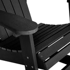 Flash Furniture Savannah All-Weather Poly Resin Wood Adirondack Rocking Chair with Rust Resistant Stainless Steel Hardware