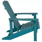 Emma and Oliver Three Piece Hartford Camping Set with Two Faux Wood Adirondack Chairs and Star and Moon Fire Pit with Mesh Cover