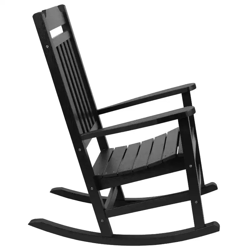 Merrick Lane Set of 2 Poly Resin Indoor/Outdoor Rocking Chairs