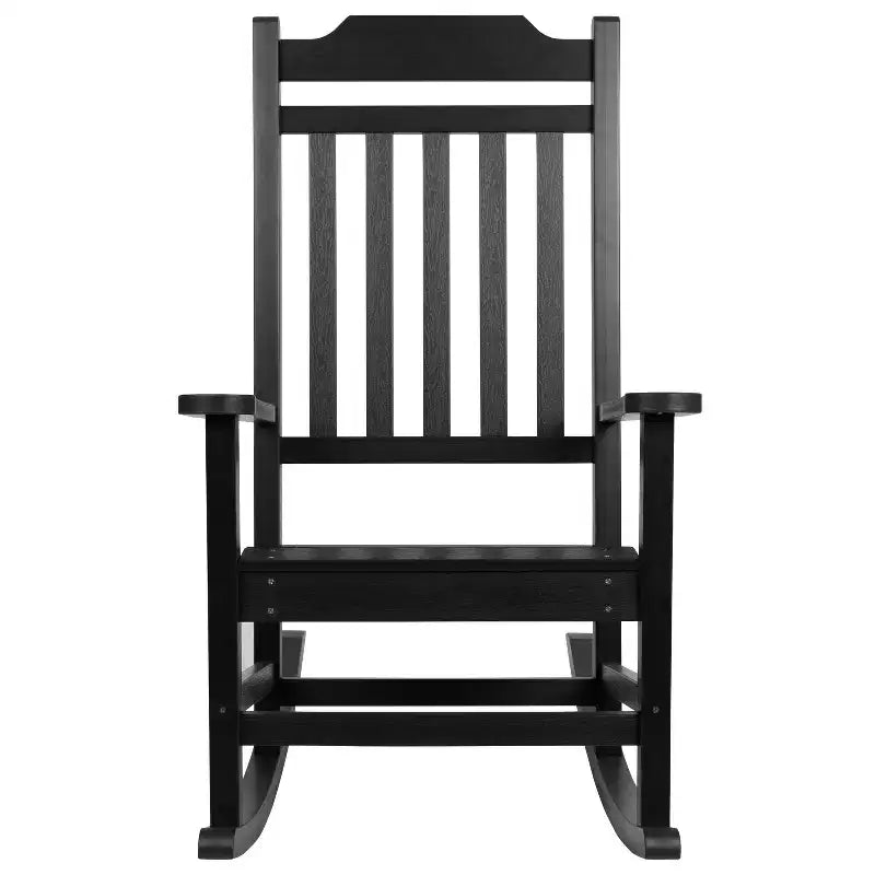 Merrick Lane Set of 2 Poly Resin Indoor/Outdoor Rocking Chairs
