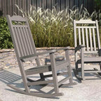 Merrick Lane Set of 2 Poly Resin Indoor/Outdoor Rocking Chairs