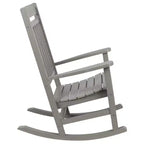 Merrick Lane Set of 2 Poly Resin Indoor/Outdoor Rocking Chairs