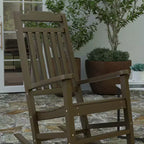 Merrick Lane Set of 2 Poly Resin Indoor/Outdoor Rocking Chairs