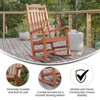 Merrick Lane Set of 2 Poly Resin Indoor/Outdoor Rocking Chairs