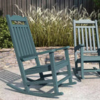 Merrick Lane Set of 2 Poly Resin Indoor/Outdoor Rocking Chairs