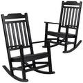 Merrick Lane Set of 2 Poly Resin Indoor/Outdoor Rocking Chairs