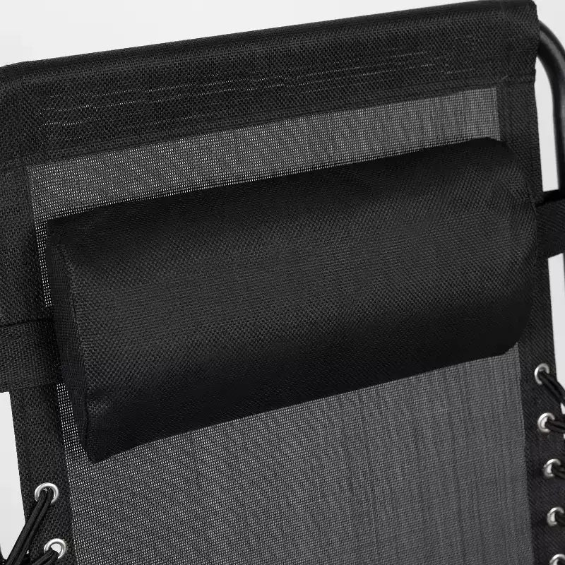 Merrick Lane Set di 2 Sedie Pieghevoli Zero Gravity Rivestite in Mesh con Cuscino Rimovibile e Vassoio Portabicchieri