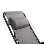 Merrick Lane Set di 2 Sedie Pieghevoli Zero Gravity Rivestite in Mesh con Cuscino Rimovibile e Vassoio Portabicchieri