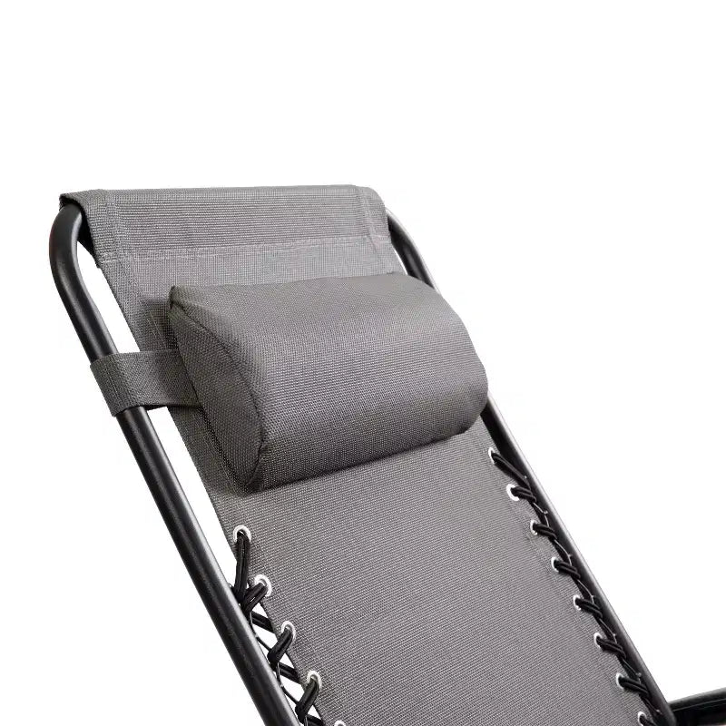 Merrick Lane Set di 2 Sedie Pieghevoli Zero Gravity Rivestite in Mesh con Cuscino Rimovibile e Vassoio Portabicchieri