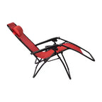 Merrick Lane Set di 2 Sedie Pieghevoli Zero Gravity Rivestite in Mesh con Cuscino Rimovibile e Vassoio Portabicchieri