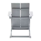 Emma and Oliver Modern All-Weather Poly Resin Adirondack Rocking Chair for Indoor/Outdoor Use