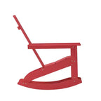 Emma and Oliver Modern All-Weather Poly Resin Adirondack Rocking Chair for Indoor/Outdoor Use