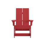 Flash Furniture Finn Sedia a Dondolo Adirondack in Legno di Poliresina con 2 Doghe, Moderna, Commerciale, per Tutte le Stagioni, con Ferramenta in Acciaio Inossidabile Antiruggine