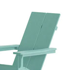 Flash Furniture Finn Sedia a Dondolo Adirondack in Legno di Poliresina con 2 Doghe, Moderna, Commerciale, per Tutte le Stagioni, con Ferramenta in Acciaio Inossidabile Antiruggine