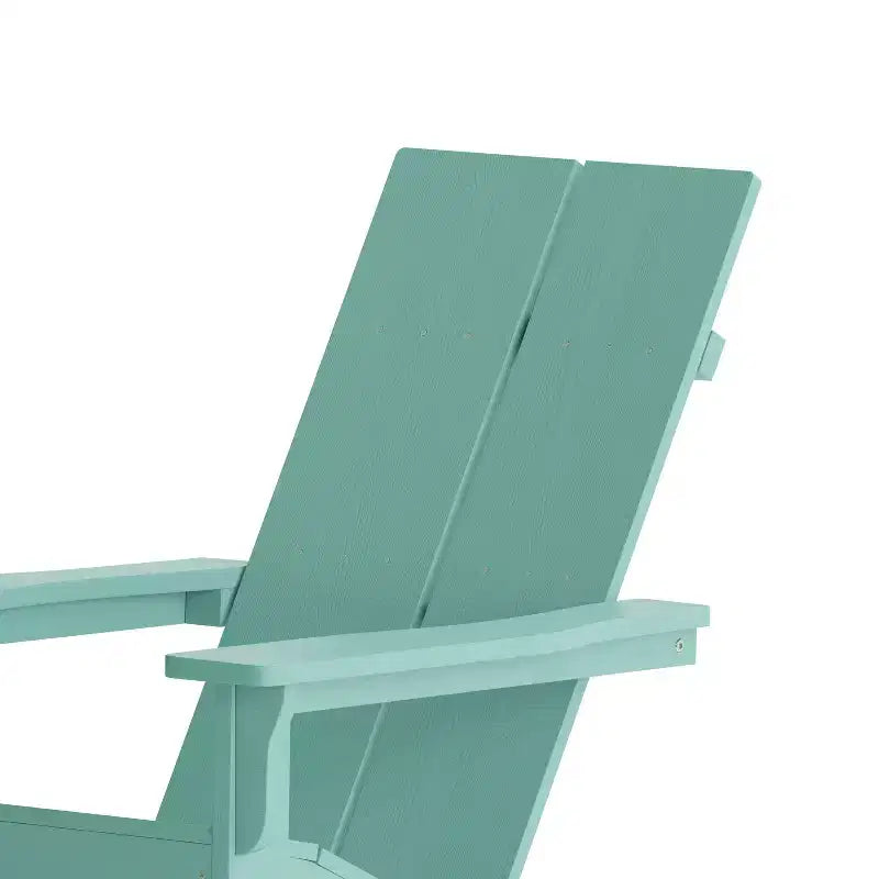 Flash Furniture Finn Sedia a Dondolo Adirondack in Legno di Poliresina con 2 Doghe, Moderna, Commerciale, per Tutte le Stagioni, con Ferramenta in Acciaio Inossidabile Antiruggine