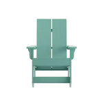 Flash Furniture Finn Sedia a Dondolo Adirondack in Legno di Poliresina con 2 Doghe, Moderna, Commerciale, per Tutte le Stagioni, con Ferramenta in Acciaio Inossidabile Antiruggine