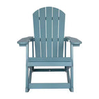 Merrick Lane All-Weather Polyresin Adirondack Rocking Chair with Vertical Slats
