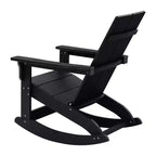 Merrick Lane Wellington UV Treated All-Weather Polyresin Adirondack Rocking Chair for Patio, Sunroom, Deck and More
