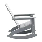 Merrick Lane Wellington UV Treated All-Weather Polyresin Adirondack Rocking Chair for Patio, Sunroom, Deck and More