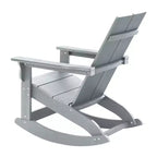 Merrick Lane Wellington UV Treated All-Weather Polyresin Adirondack Rocking Chair for Patio, Sunroom, Deck and More
