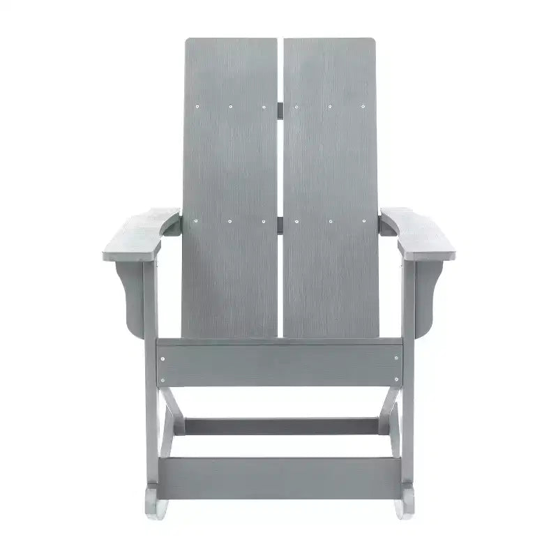 Merrick Lane Wellington UV Treated All-Weather Polyresin Adirondack Rocking Chair for Patio, Sunroom, Deck and More