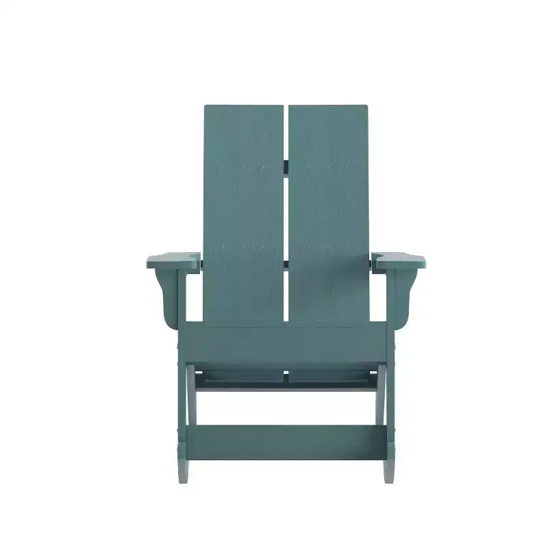 Merrick Lane Wellington UV Treated All-Weather Polyresin Adirondack Rocking Chair for Patio, Sunroom, Deck and More