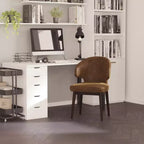 Merrick Lane Upholstered Accent Chair with Walnut Legs