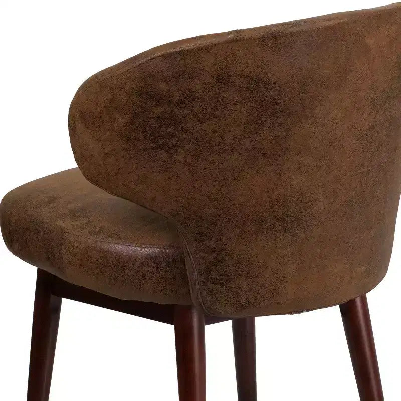 Merrick Lane Upholstered Accent Chair with Walnut Legs