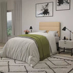 Merrick Lane Headboard with Tufted Upholstery and Powder Coated Metal Frame